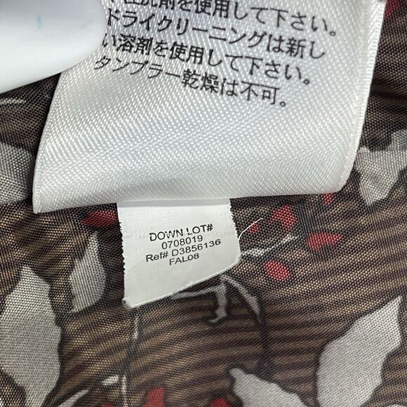 Eddie Bauer Jacket Womens Medium Brown Premium Goose Down Puffer Floral Full Zip - Picture 12 of 16